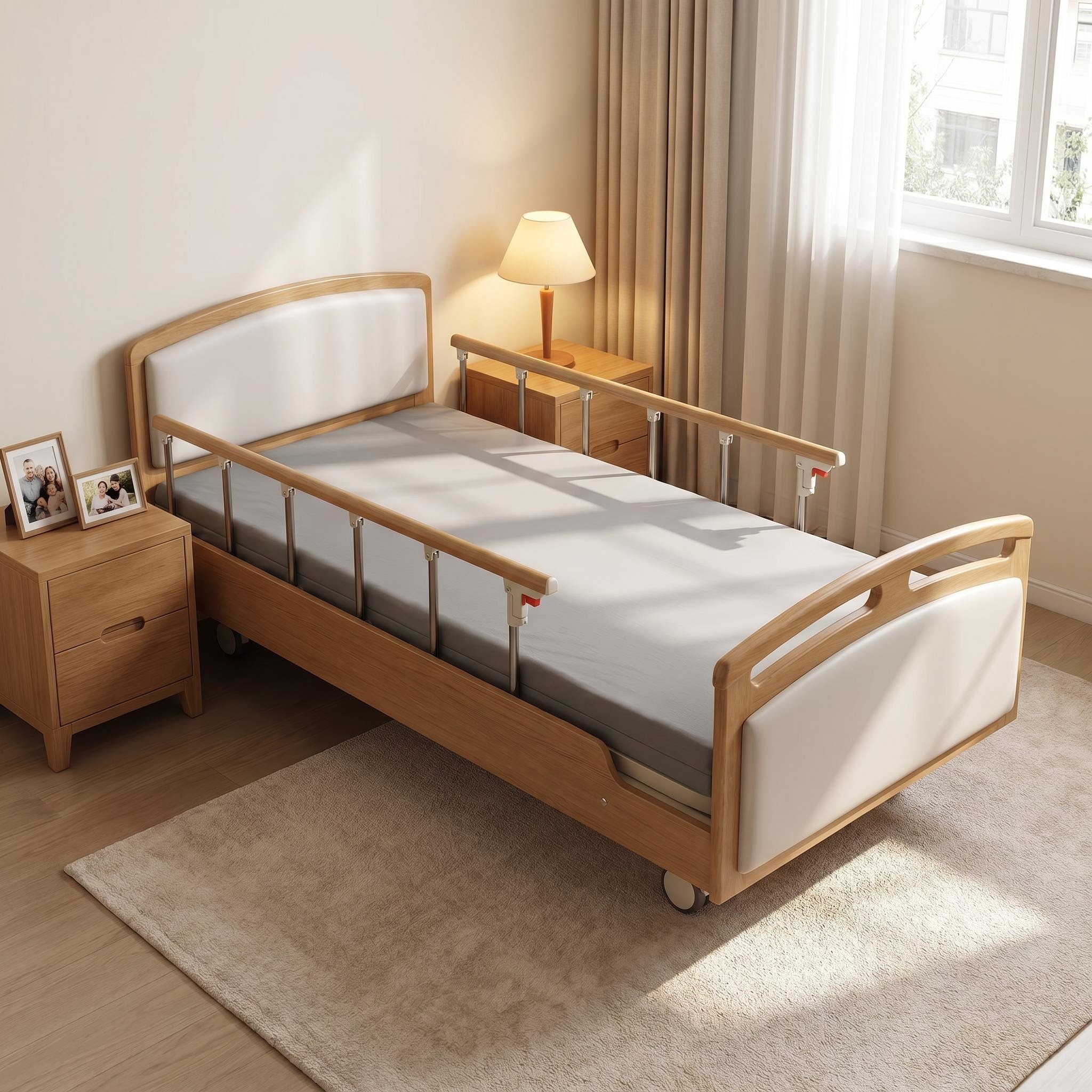 Nursing Home Bed Brake Pedal Position for Daily Care