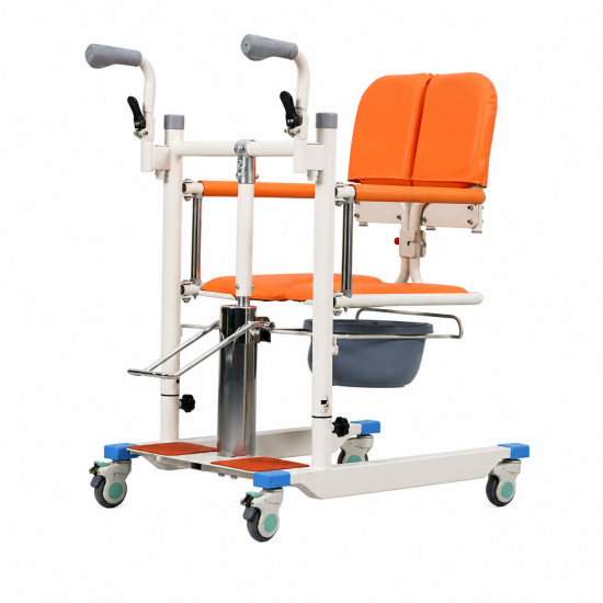 Hydraulic Nursing Home Transfer Chair with Commode