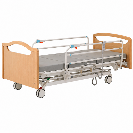 Premium Electric 3-Function Nursing Home Bed with Vertical Lift System