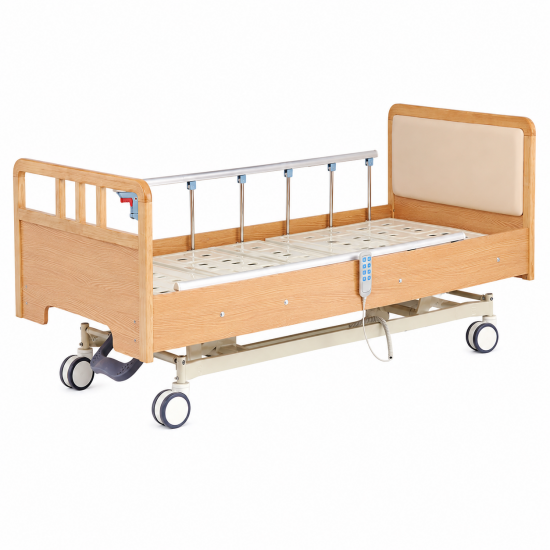 Electric Nursing Home Bed with 148cm Six-Position Aluminum Side Rails