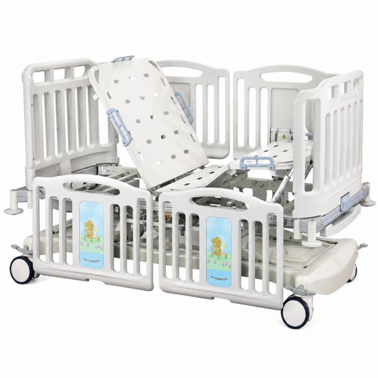 Electric Pediatric Hospital Bed with Split Safety Rails for Long-Term Care