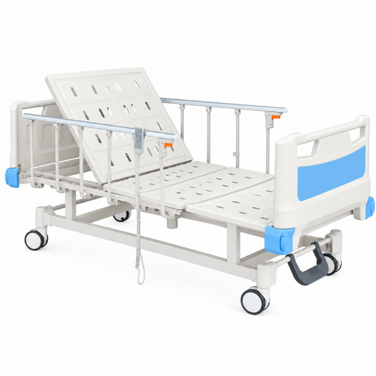 Electric 2-Function Hospital Bed with High Folding Rails for Long-Term Care